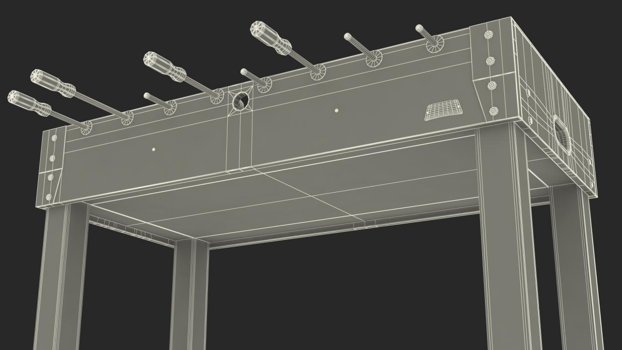 3D Portable Mini Foosball Table model