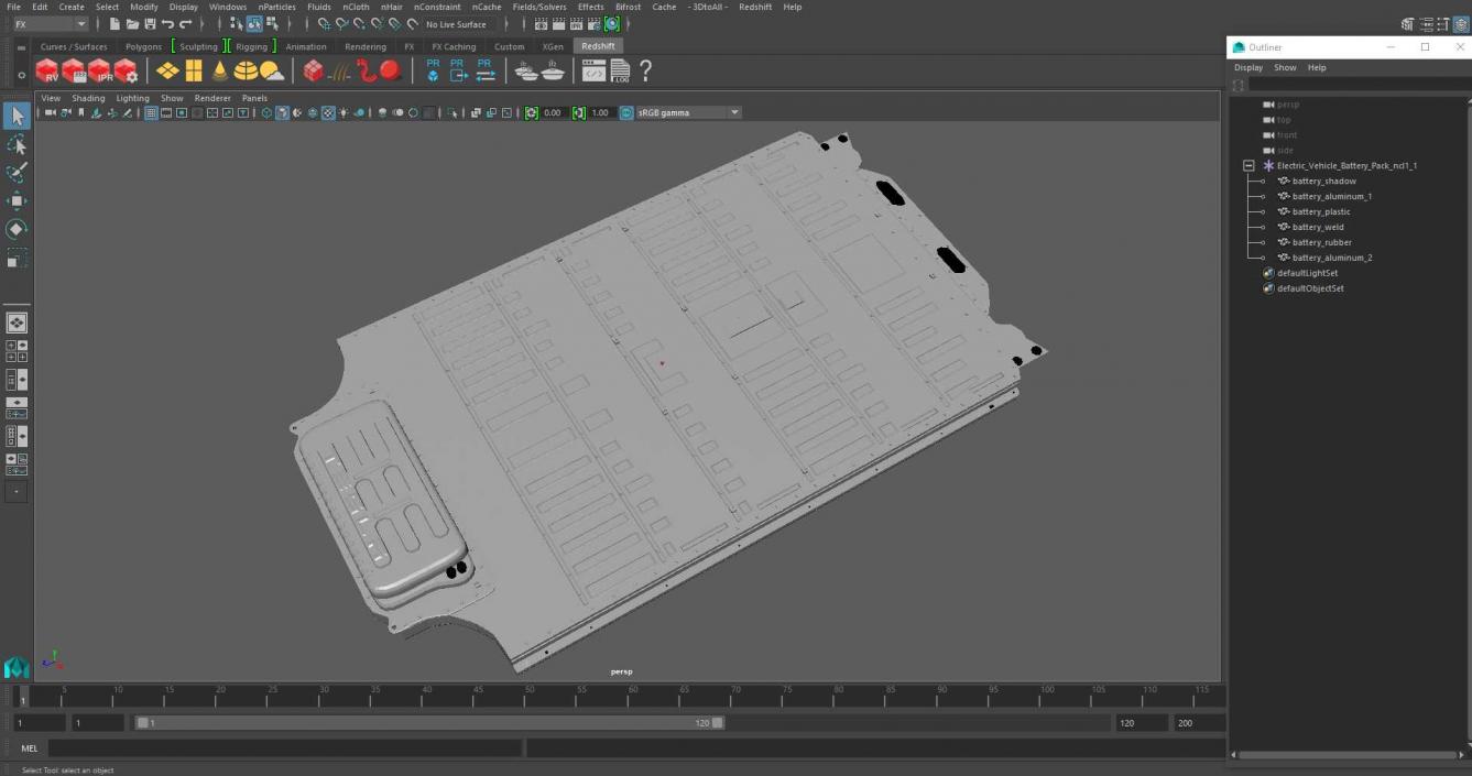 Electric Vehicle Battery Pack 3D model