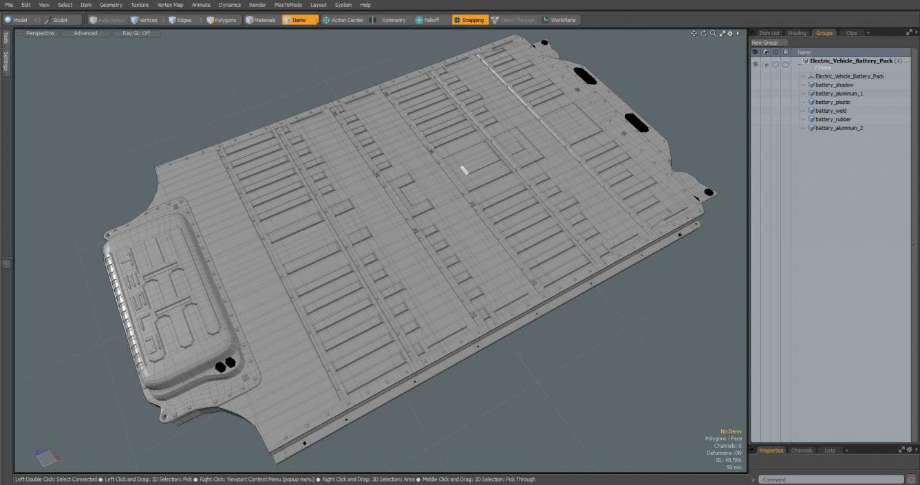 Electric Vehicle Battery Pack 3D model