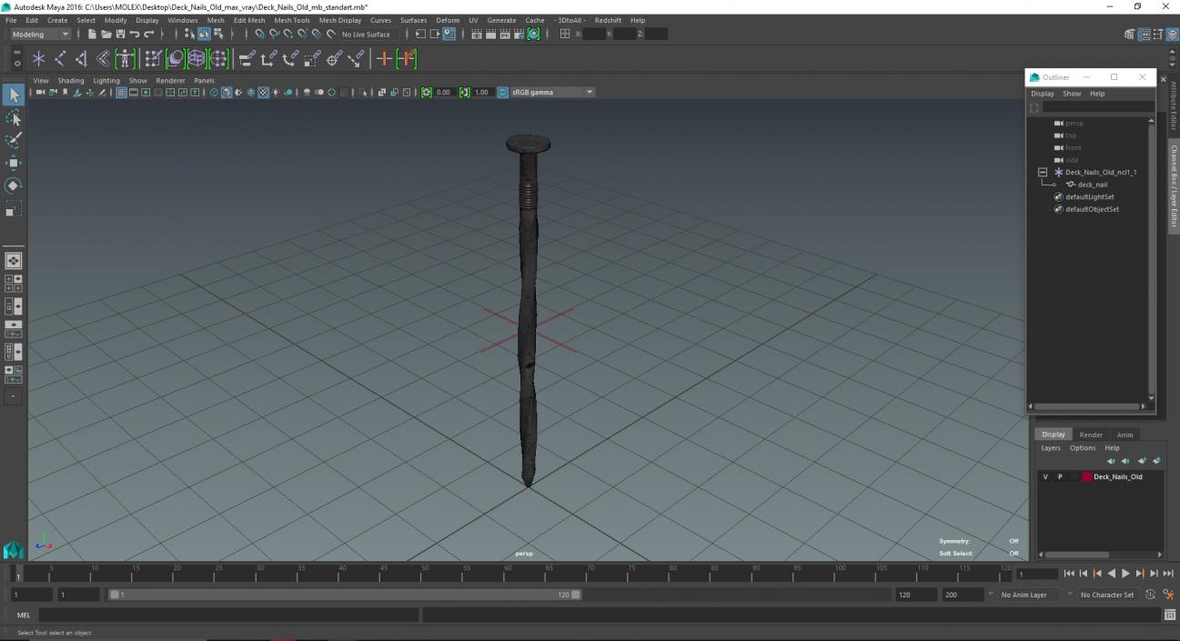 Deck Nails Old 3D model
