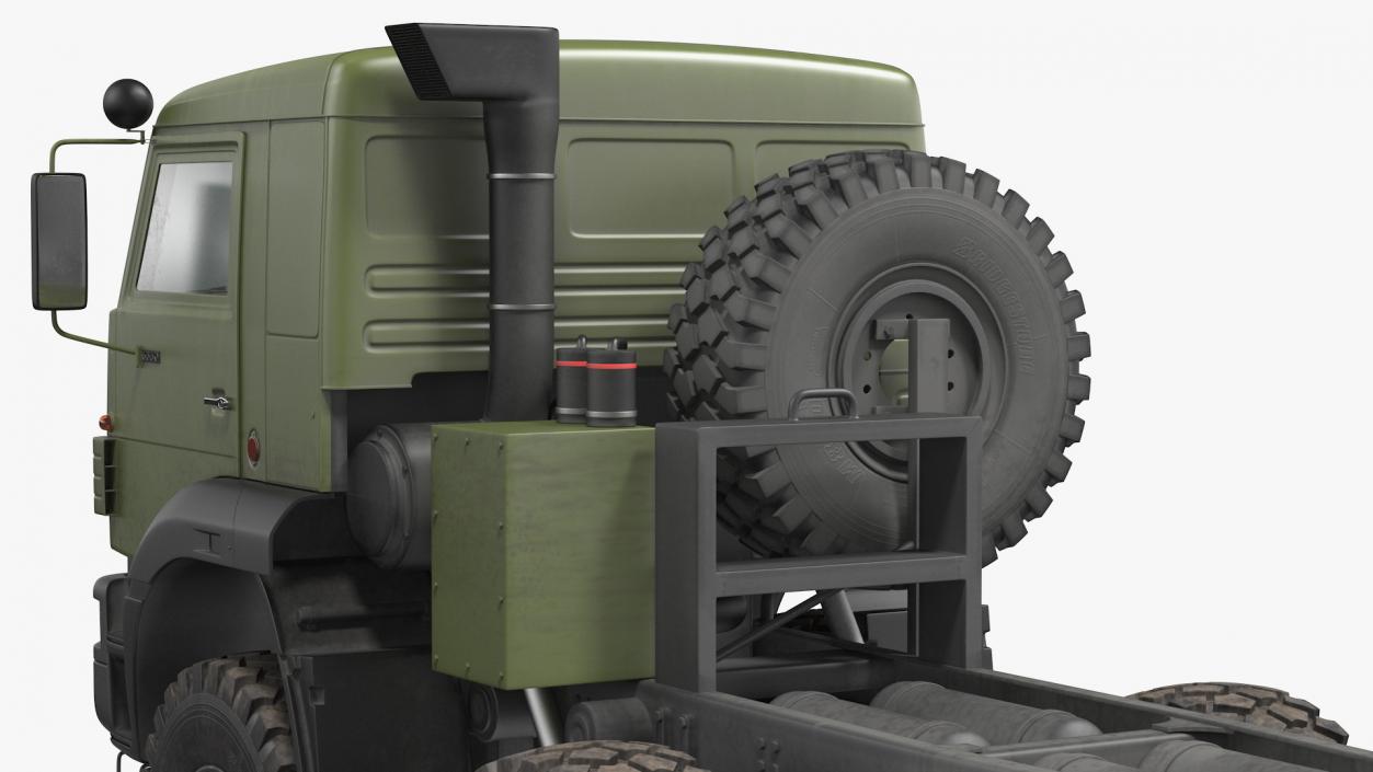 Kamaz 6350 8x8 Military Truck Chassis 3D