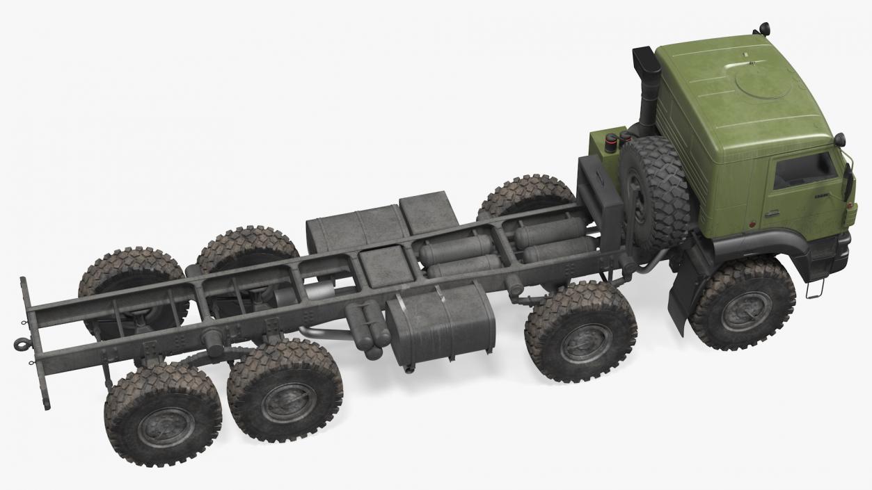 Kamaz 6350 8x8 Military Truck Chassis 3D