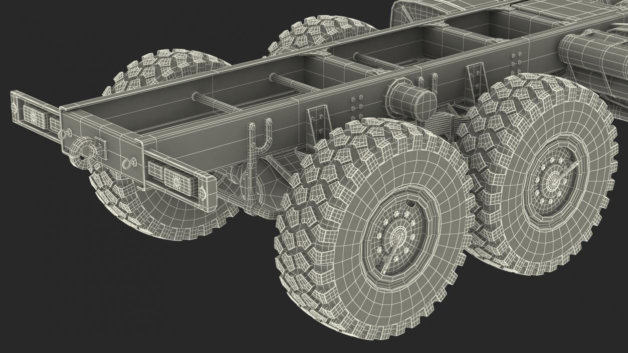 Kamaz 6350 8x8 Military Truck Chassis 3D