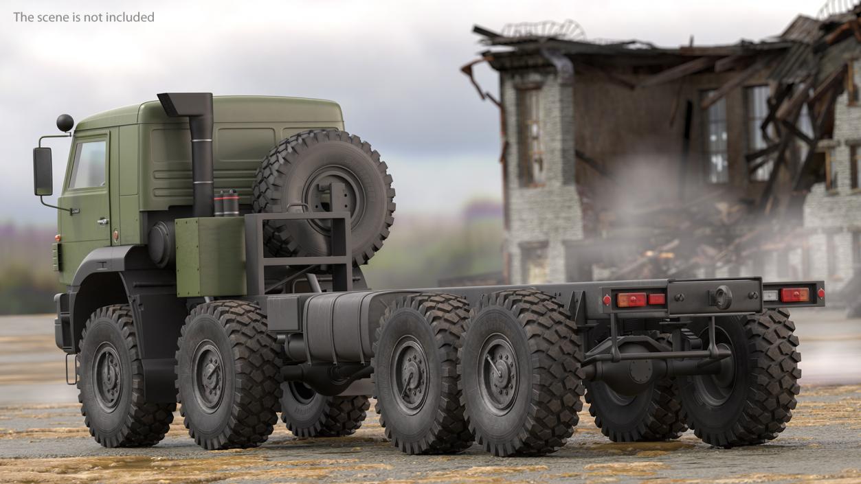 Kamaz 6350 8x8 Military Truck Chassis 3D