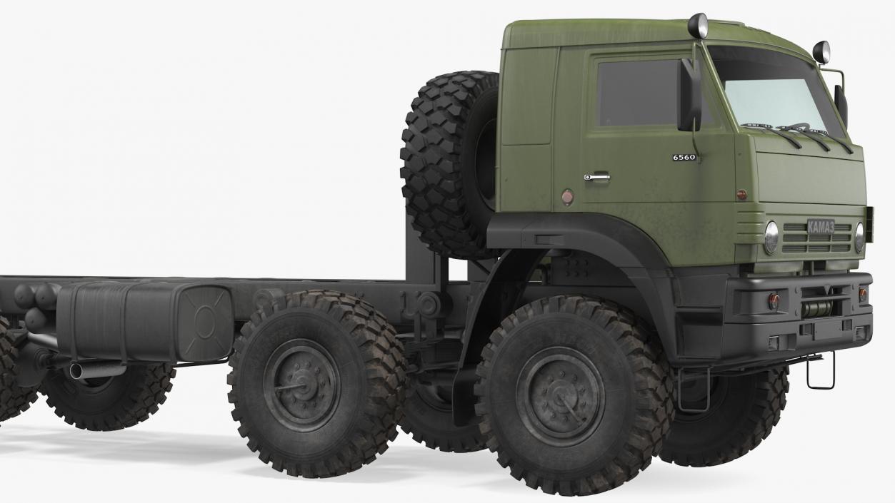 Kamaz 6350 8x8 Military Truck Chassis 3D