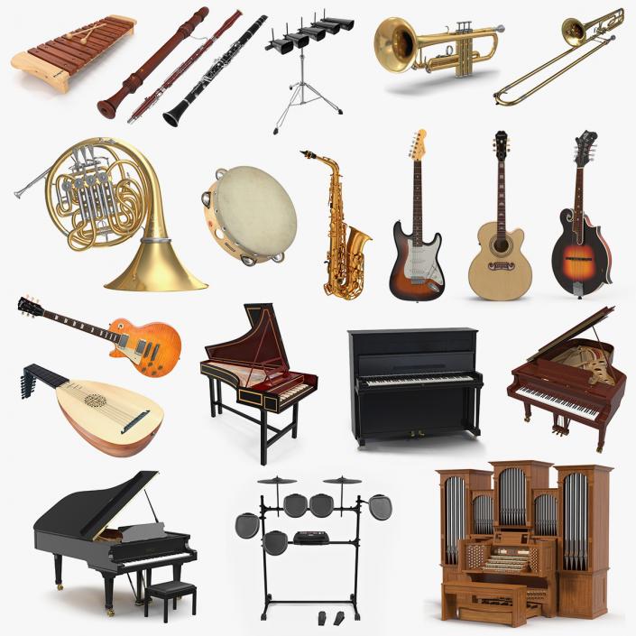 Musical Instruments 3D Models Collection 4 3D