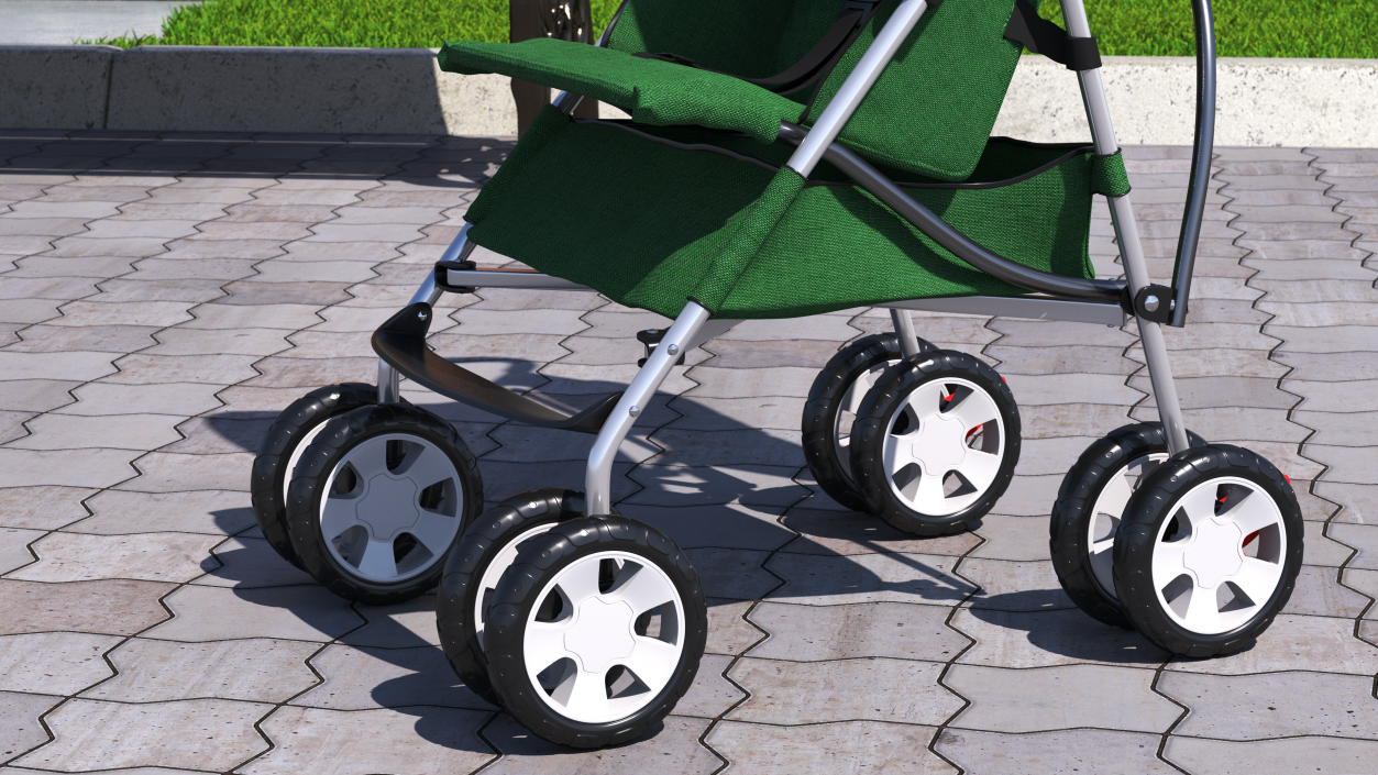 3D model Compact Baby Stroller With Bag