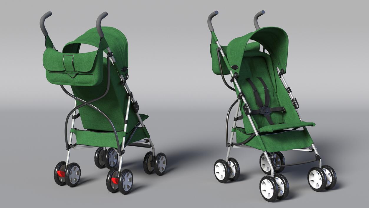 3D model Compact Baby Stroller With Bag