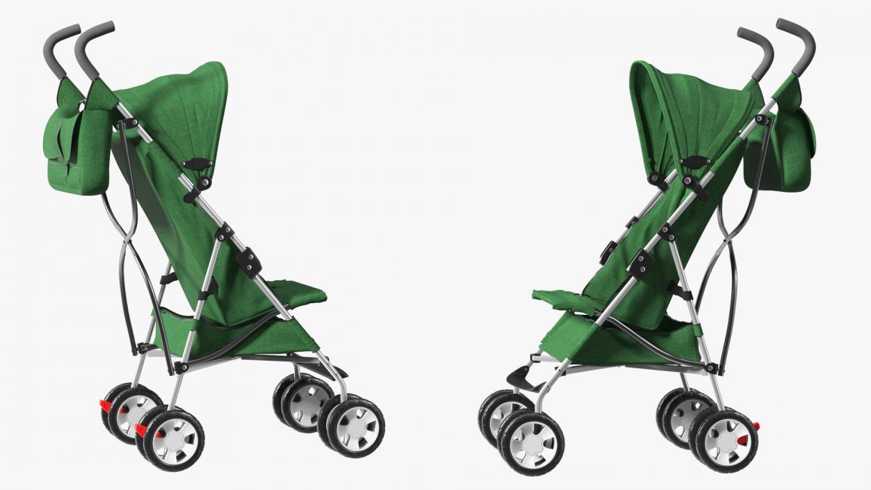 3D model Compact Baby Stroller With Bag