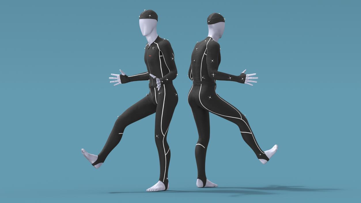 3D OptiTrack Motion Capture Suit Rigged