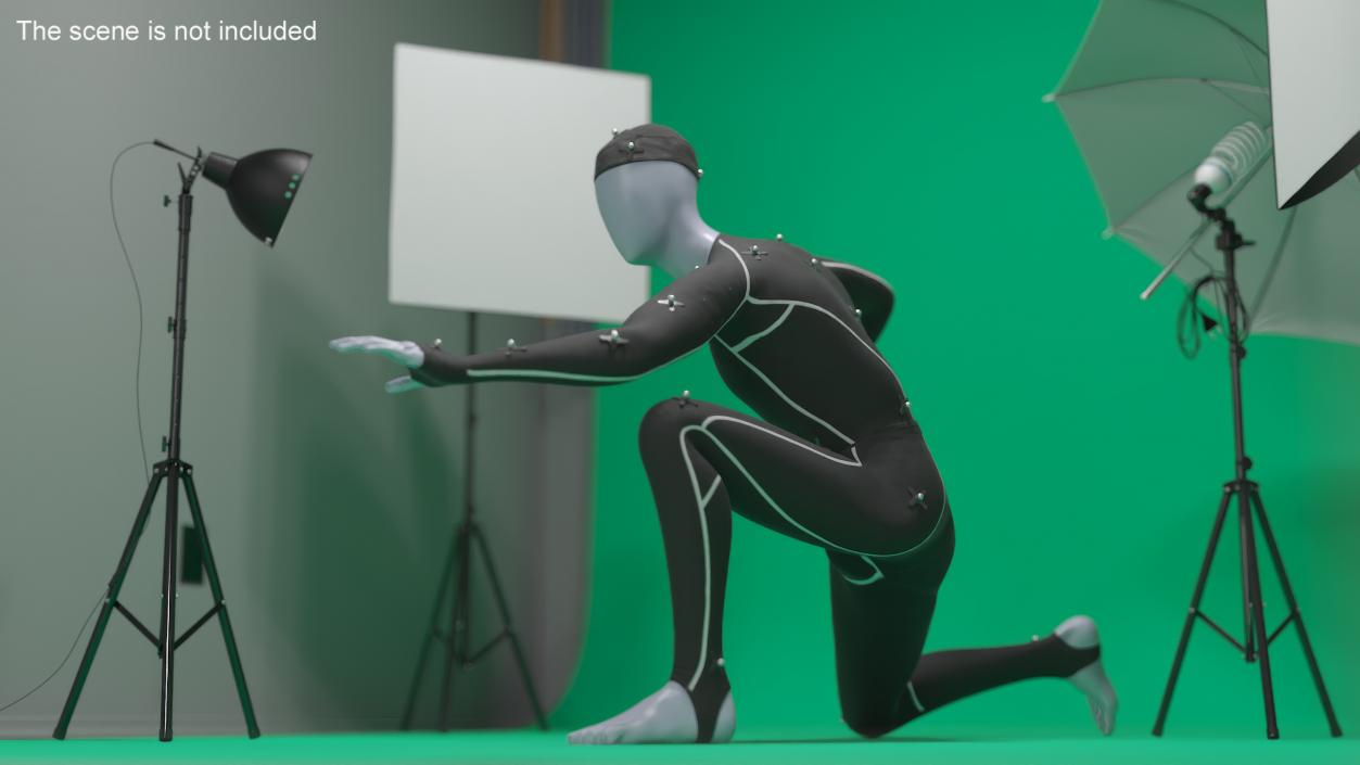 3D OptiTrack Motion Capture Suit Rigged