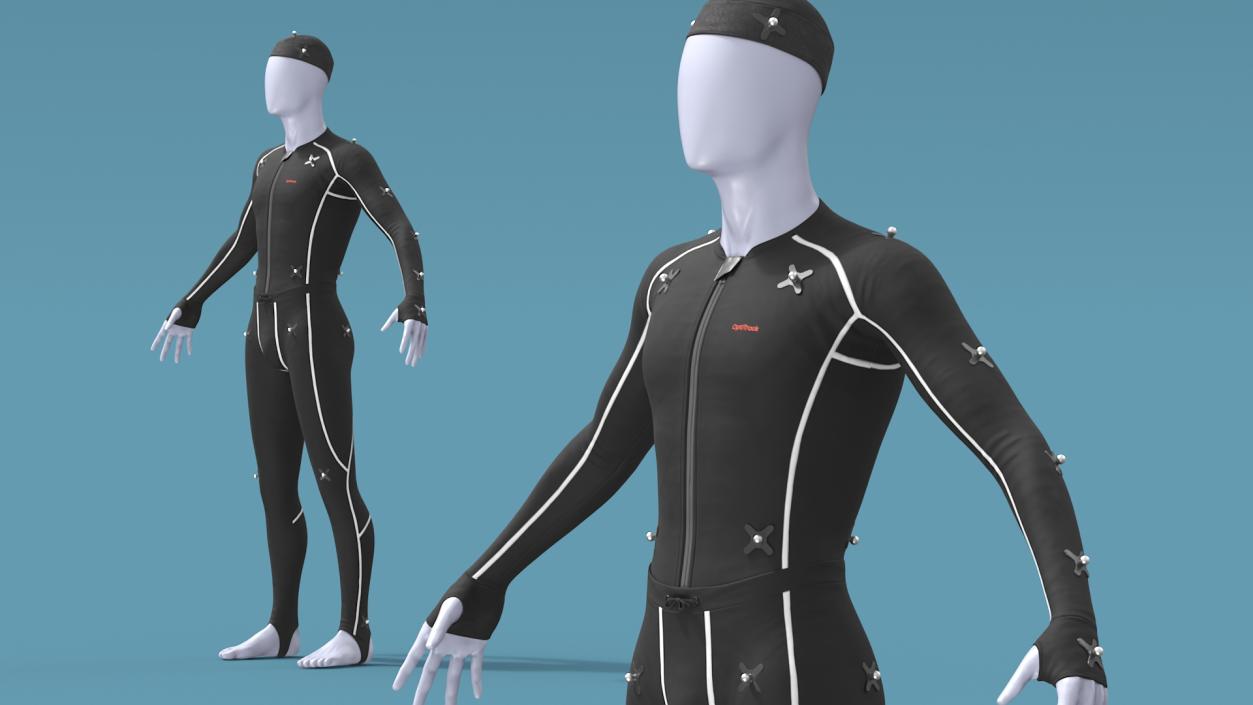 3D OptiTrack Motion Capture Suit Rigged