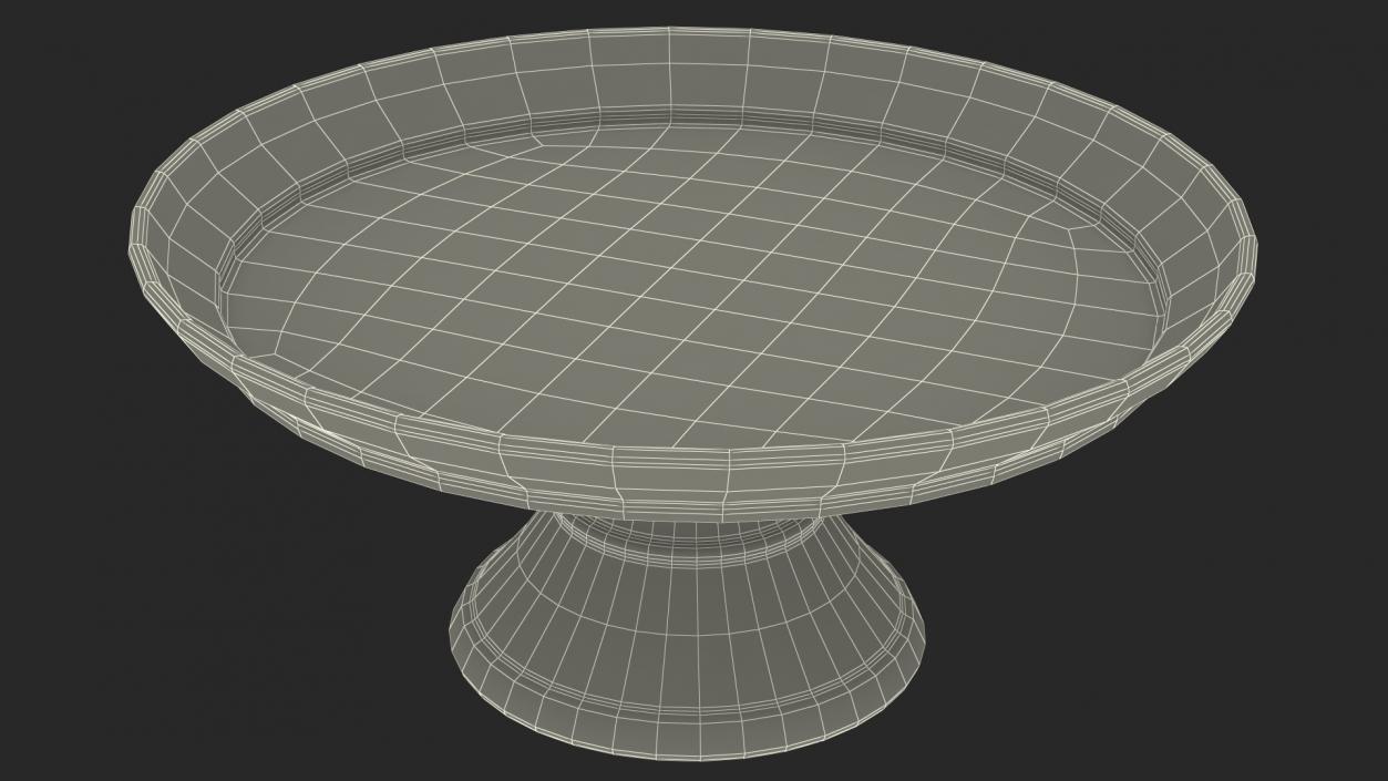 Cake Stand Wooden with Donuts 3D model