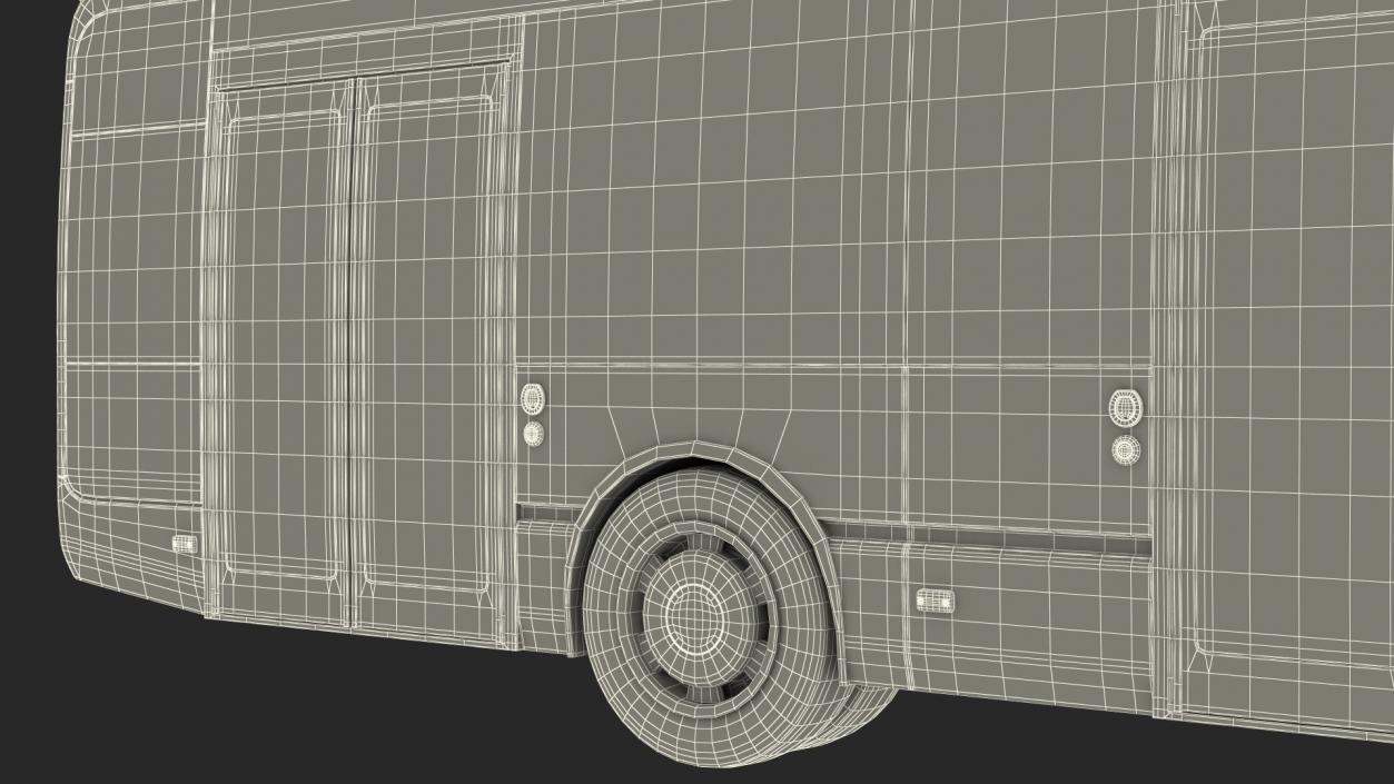 Electric Hybrid Trolleybus Simple Interior 3D