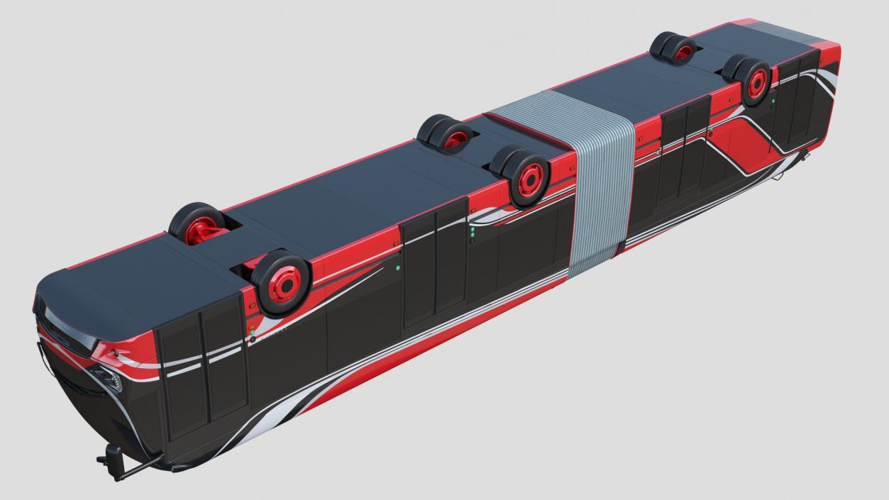 Electric Hybrid Trolleybus Simple Interior 3D