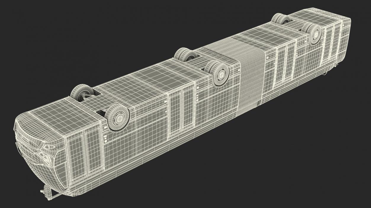 Electric Hybrid Trolleybus Simple Interior 3D