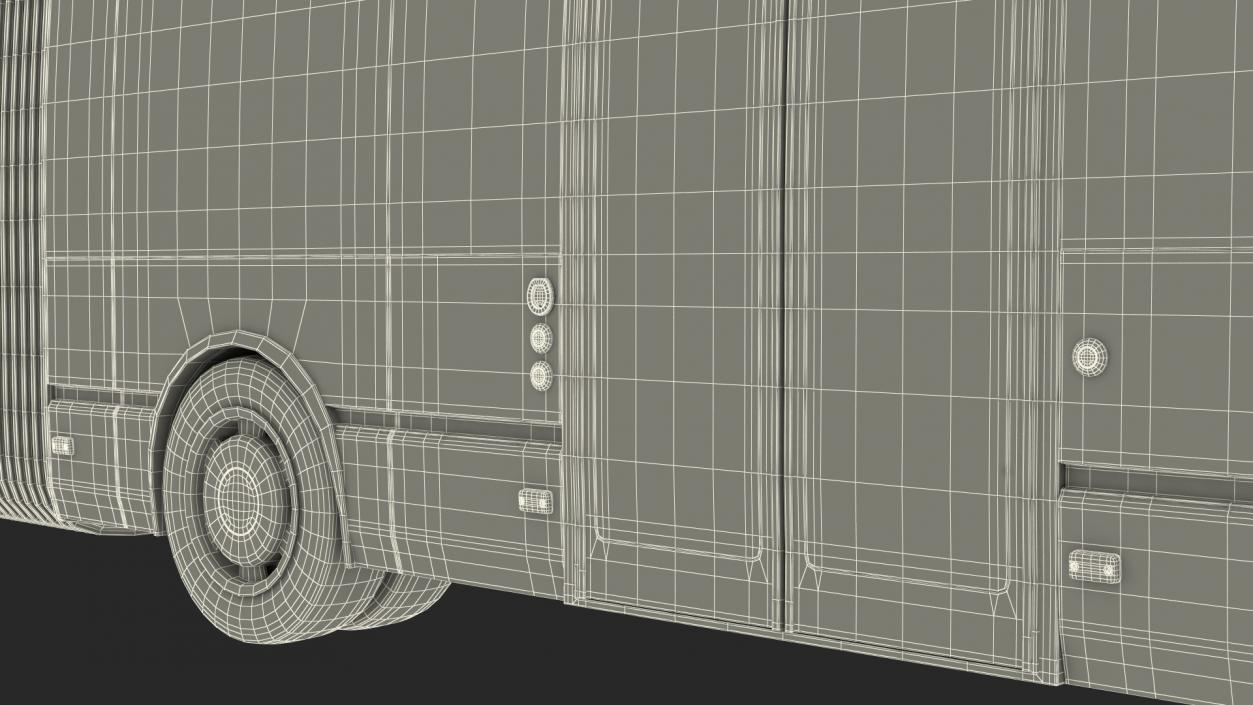 Electric Hybrid Trolleybus Simple Interior 3D