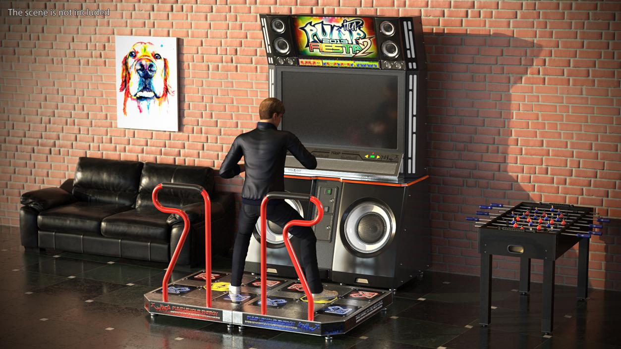 Pump It Up Fiesta 2 Arcade Dance Machine Off 3D model