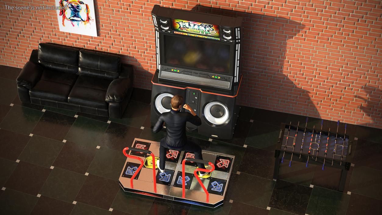 Pump It Up Fiesta 2 Arcade Dance Machine Off 3D model