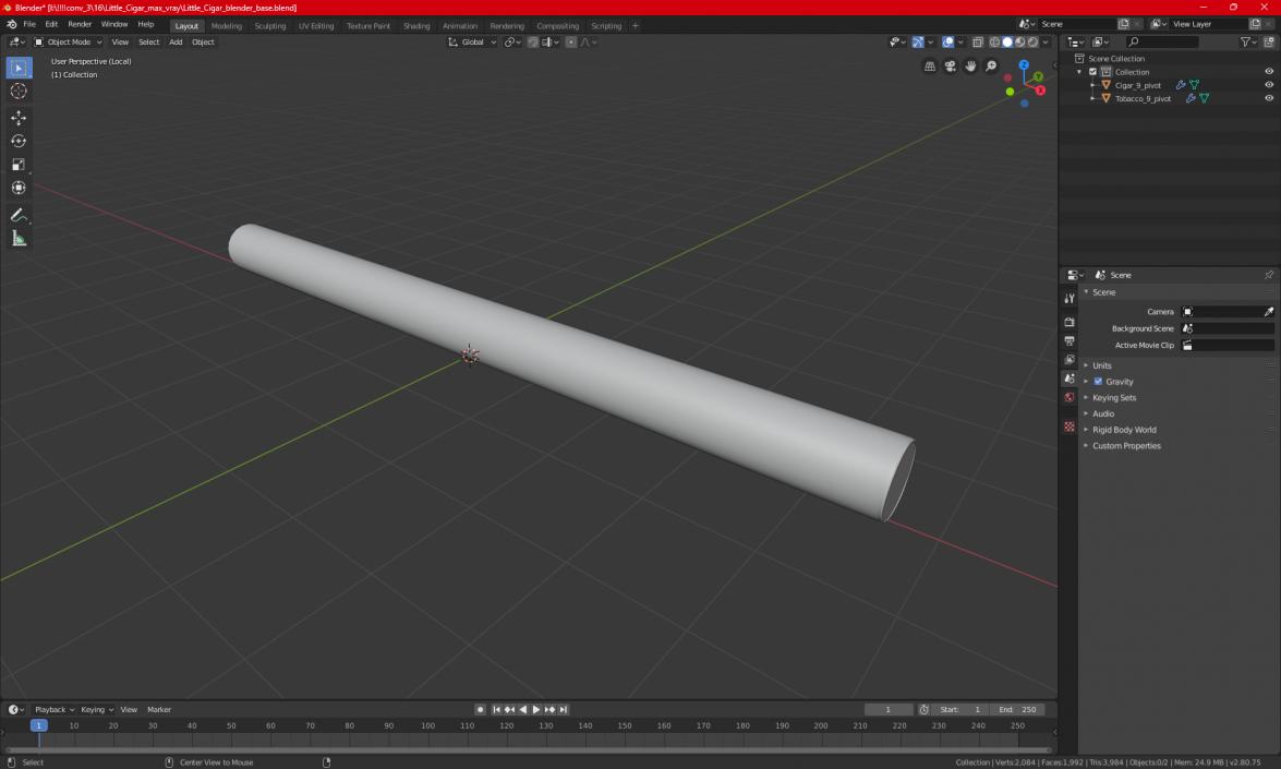 Little Cigar 2 3D model