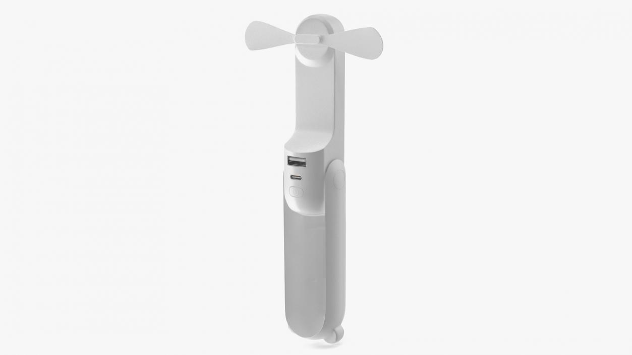 3D Battery Operated Pocket Fan White model