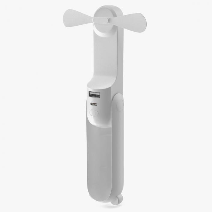 3D Battery Operated Pocket Fan White model