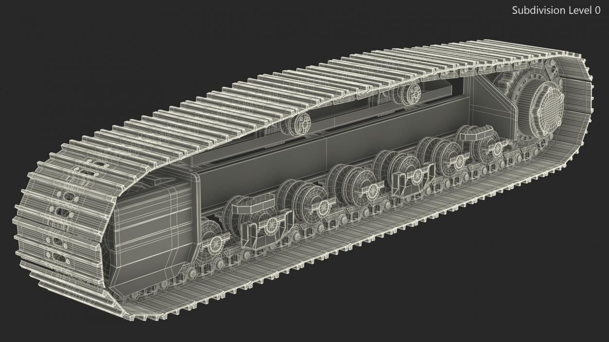 3D model Bulldozer Excavator Track