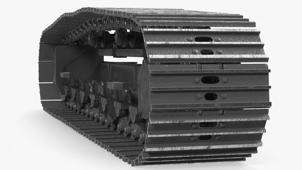 3D model Bulldozer Excavator Track