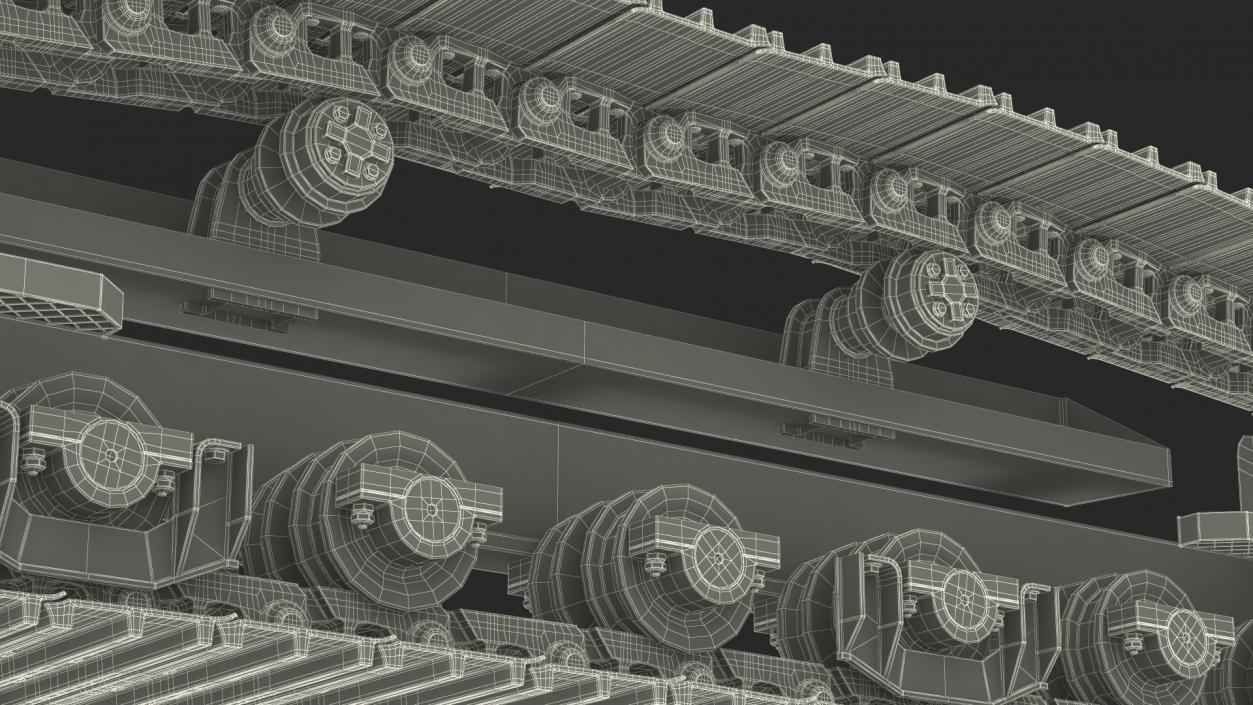 3D model Bulldozer Excavator Track