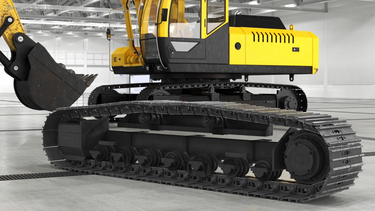 3D model Bulldozer Excavator Track