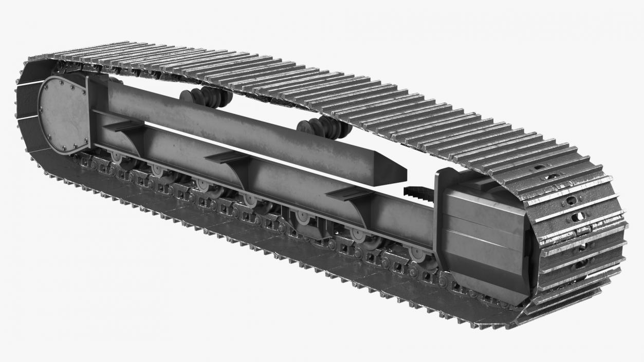 3D model Bulldozer Excavator Track