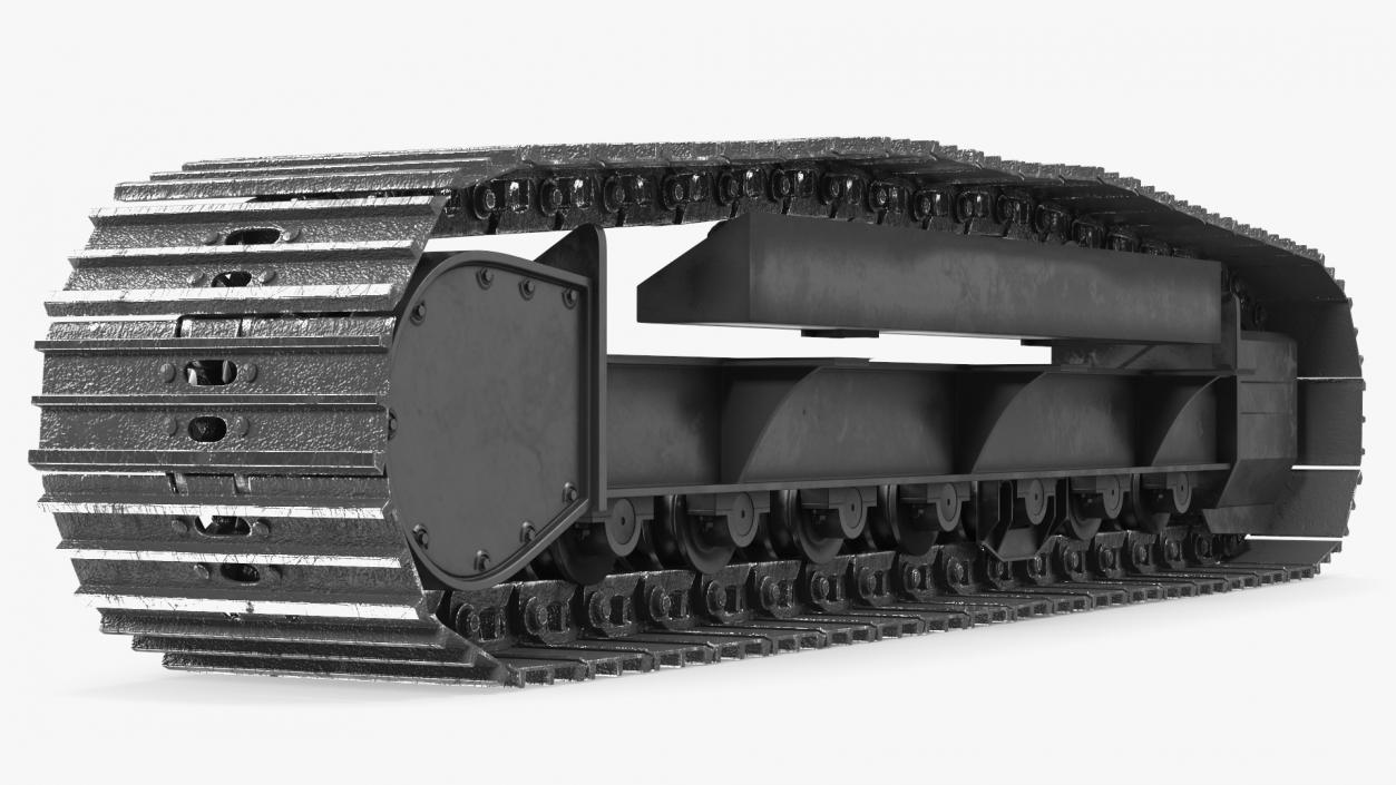 3D model Bulldozer Excavator Track