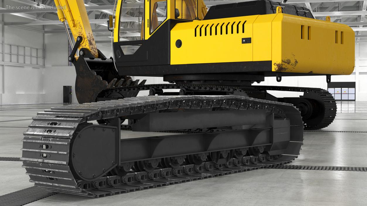 3D model Bulldozer Excavator Track