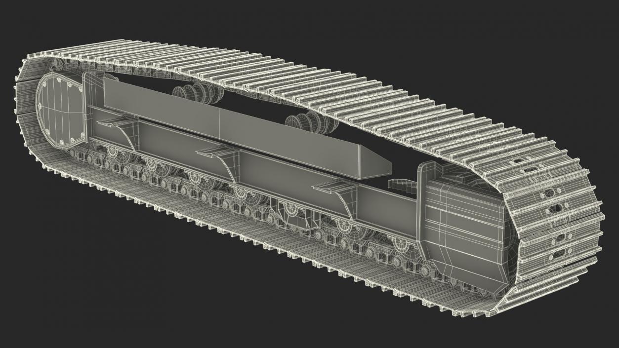 3D model Bulldozer Excavator Track