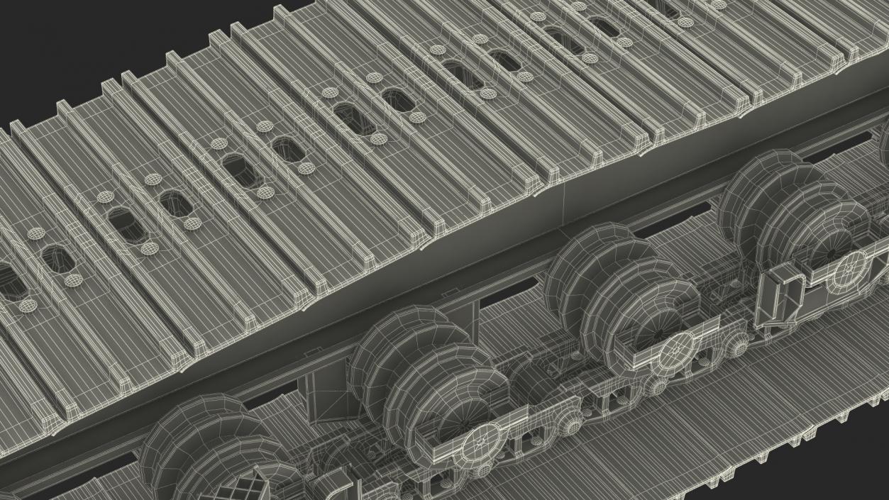 3D model Bulldozer Excavator Track