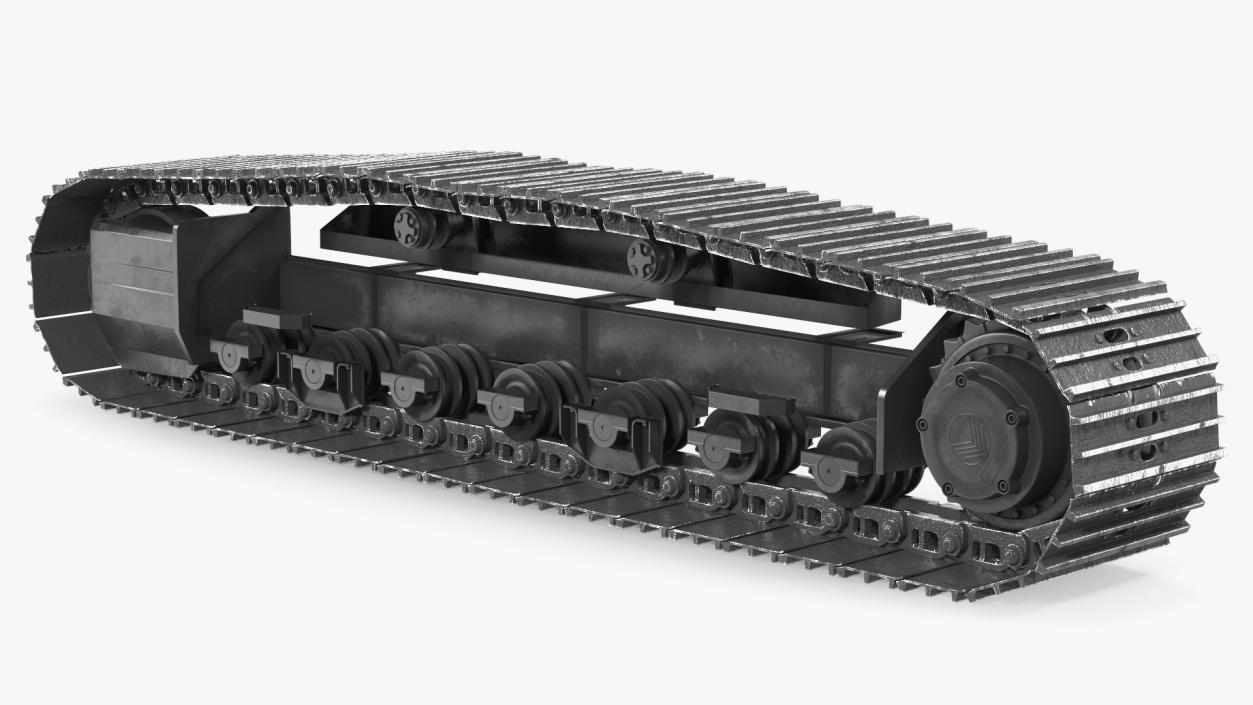 3D model Bulldozer Excavator Track