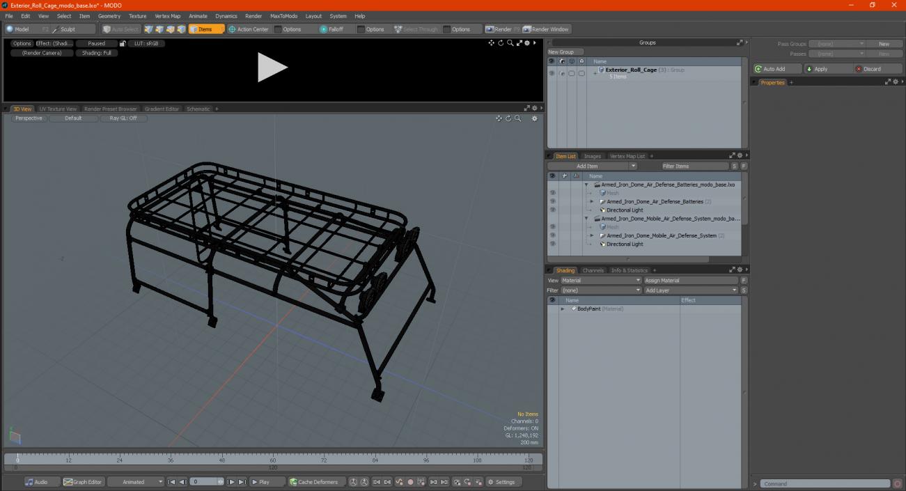 3D Exterior Roll Cage model