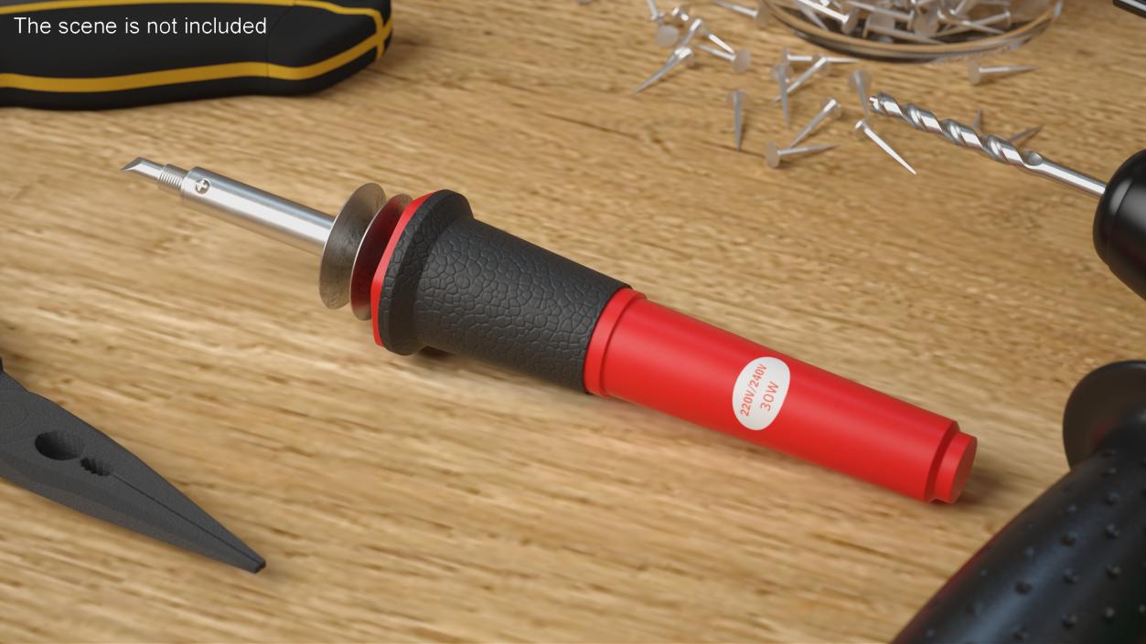 3D model Woodburning Soldering Tool Red