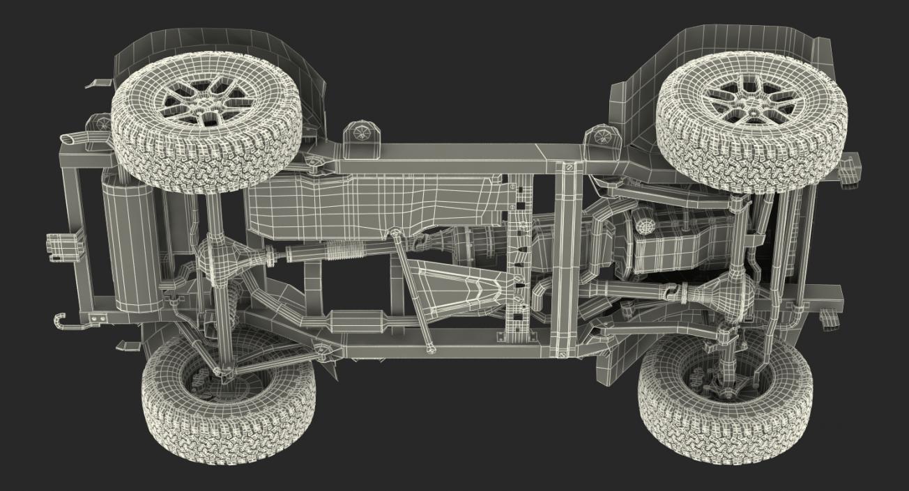 3D model 4x4 Chassis Rigged 2