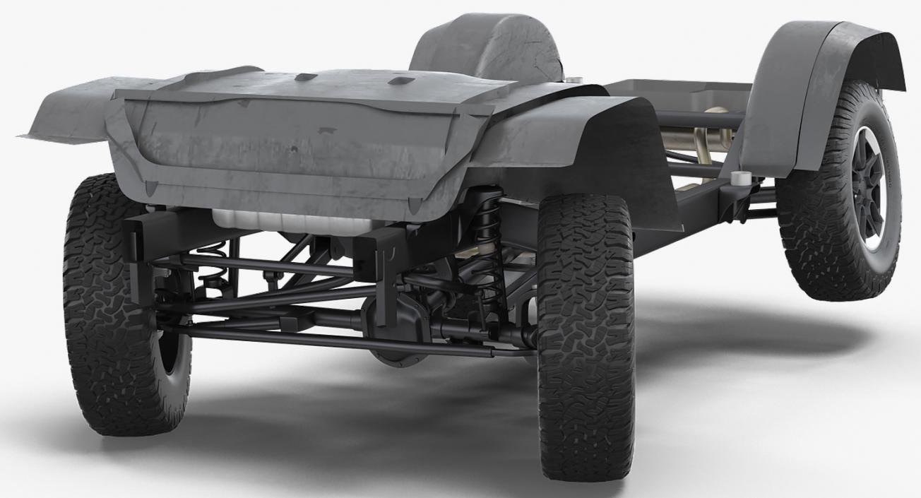 3D model 4x4 Chassis Rigged 2