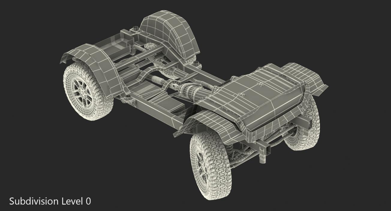 3D model 4x4 Chassis Rigged 2