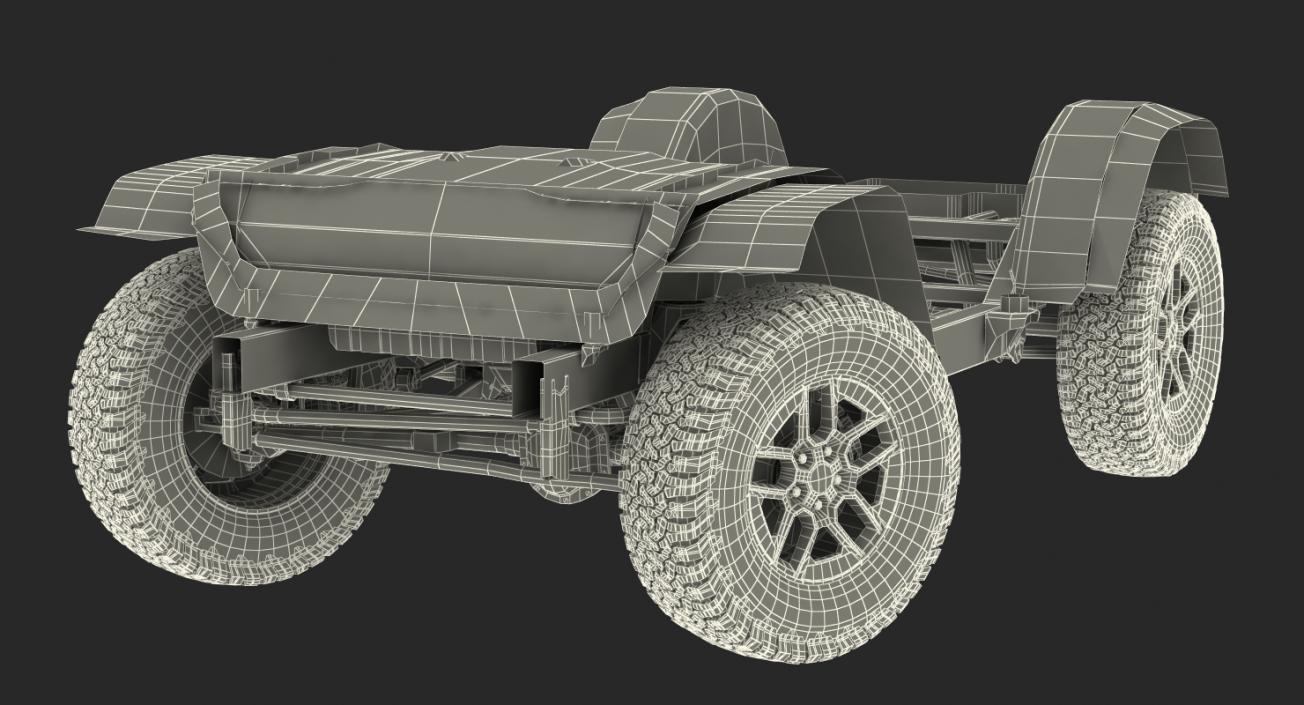 3D model 4x4 Chassis Rigged 2