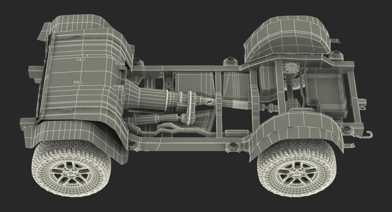 3D model 4x4 Chassis Rigged 2