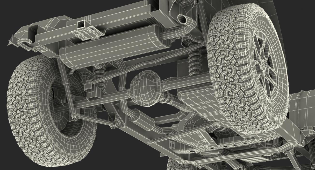 3D model 4x4 Chassis Rigged 2