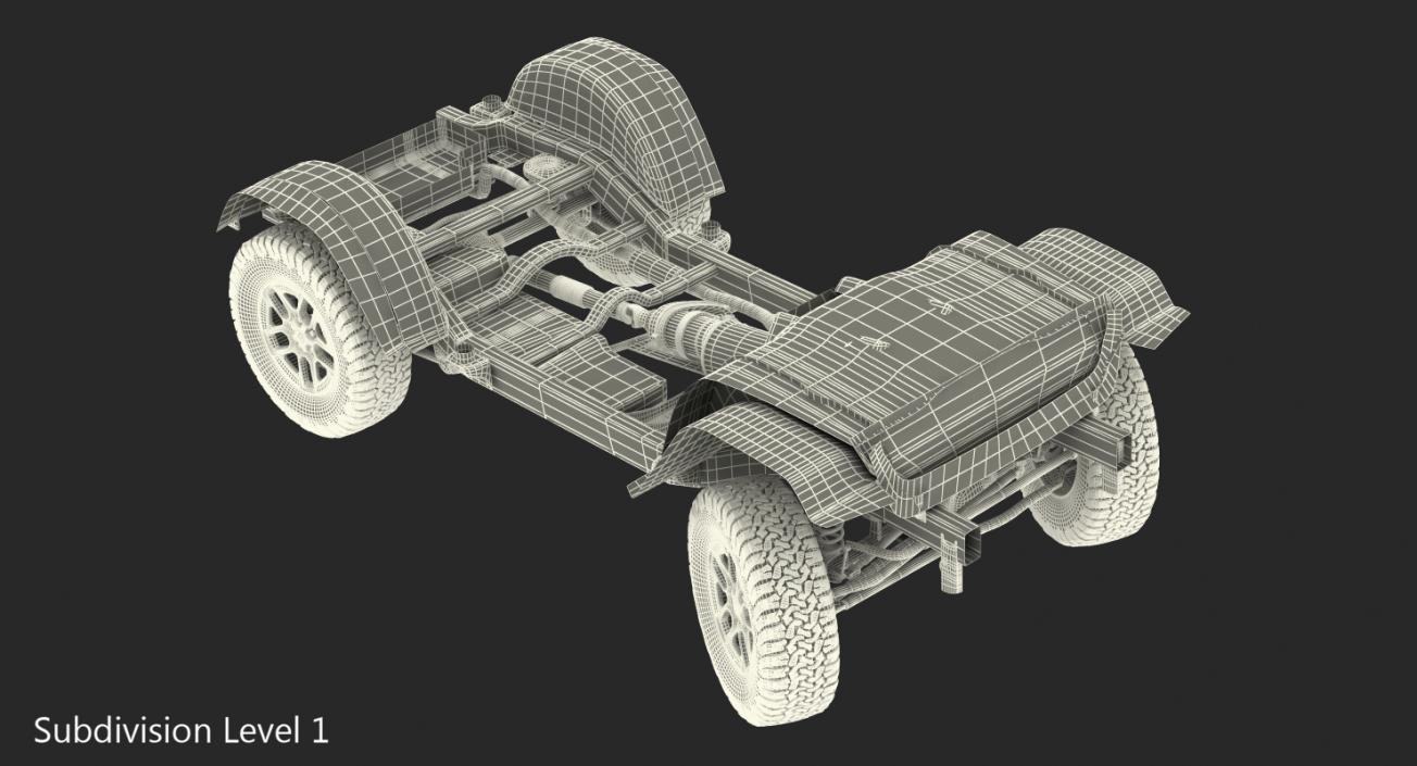 3D model 4x4 Chassis Rigged 2