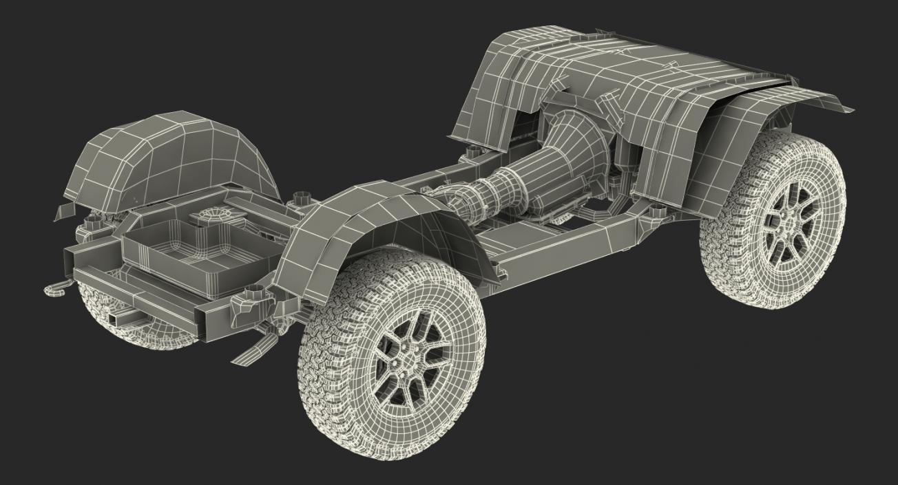 3D model 4x4 Chassis Rigged 2