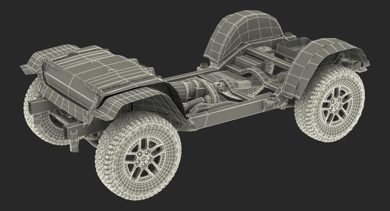 3D model 4x4 Chassis Rigged 2