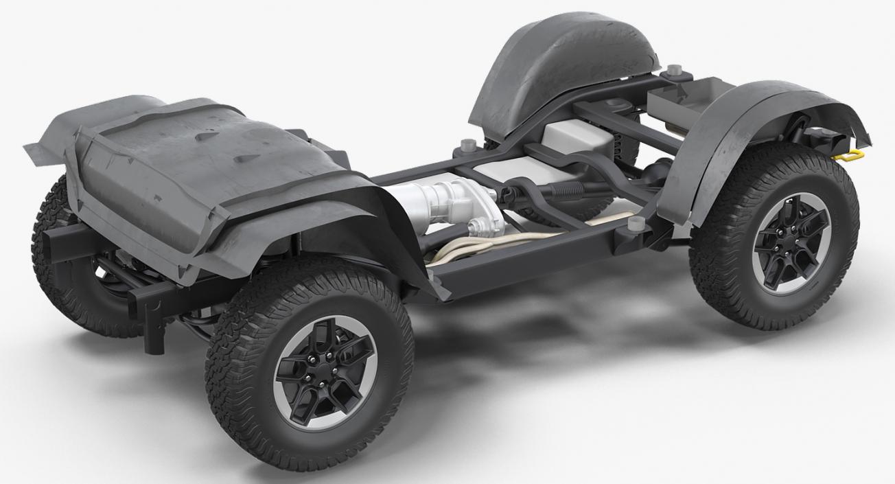 3D model 4x4 Chassis Rigged 2