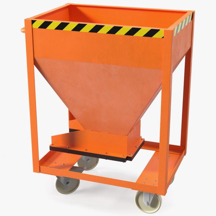 3D model Silo Container with Slide Closure Orange