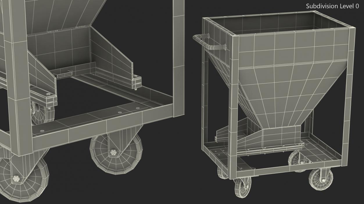 3D model Silo Container with Slide Closure Orange